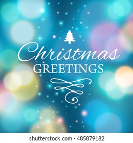 Merry Christmas e-card template. Vector illustration.