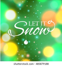 Merry Christmas e-card template. Vector illustration.