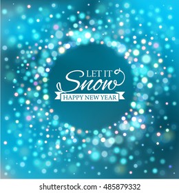 Merry Christmas e-card template. Vector illustration.