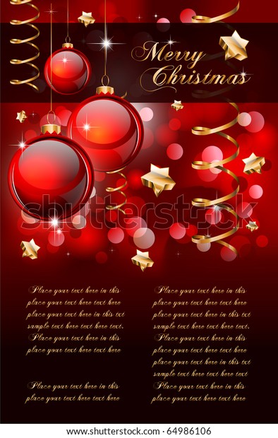 Merry Christmas Elegant Background Flyers Posters Stock Vector Royalty Free