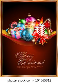 Merry Christmas Elegant Suggestive Background for Greetings Card