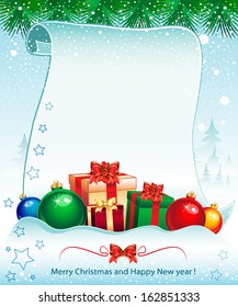 Merry Christmas Elegant Suggestive Background for Greetings Card