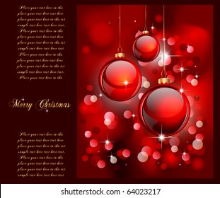 Merry Christmas Elegant Suggestive Background for Greetings Card