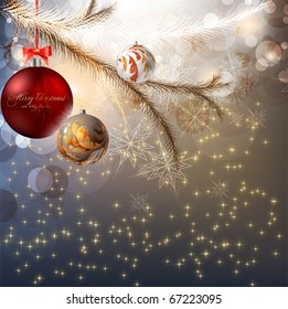 Merry Christmas Elegant Suggestive Background for Greetings Card
