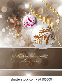 Merry Christmas Elegant Suggestive Background for Greetings Card