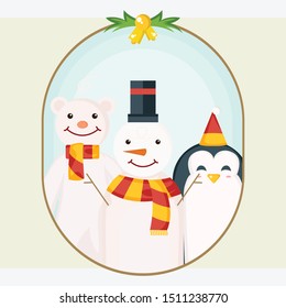 Merry Christmas Element. Merry Christmas card. Vector Illustration. Backgrounds with Christmas  decorations.