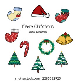 Merry Christmas element vector illustration