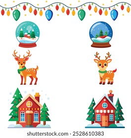 Merry Christmas element vector illustration