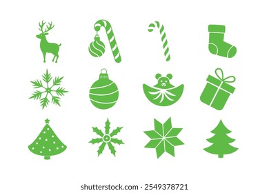 El diseño de los Elementos de las Navidades alegres