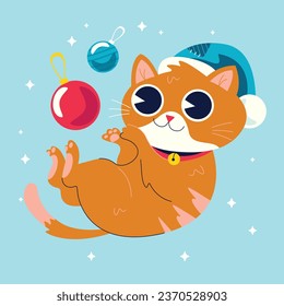 Merry Christmas elements. Happy Christmas background. December 25.  Cartoon Vector illustration. Christmas decorative elements for Poster, Banner, Greeting Card, Flyer, Invitation, Card, Cover.