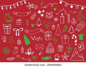 Elementos de navidad de amarre santa claus 