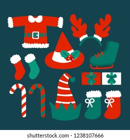 Merry Christmas elements vector.