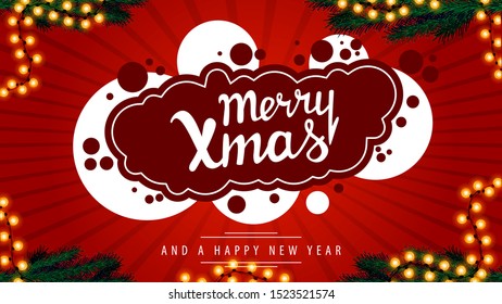 Merry Christmas, emblem for your creativity in graffiti style