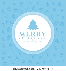 merry christmas eve invitation background with xmas elements vecto