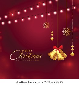 merry christmas event background with decorative elements design 