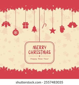 Merry Christmas Event Happy New Year Background Decorative Vector Elements