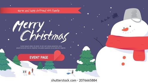 Merry Christmas Event Template Popup