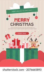 Merry Christmas Event Template Popup