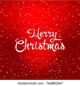 Merry Christmas Everyone, Background With Typography and Elements