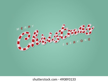 Merry Christmas Everyone - Candy Cane Script font