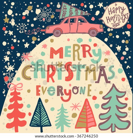 Merry Christmas Everyone >> Merry Christmas Everyone Concept Card Bright Stock Vector Royalty Merry Christmas Everyone >> Merry Christmas Everyone Concept Card Bright Stock Vector Royalty