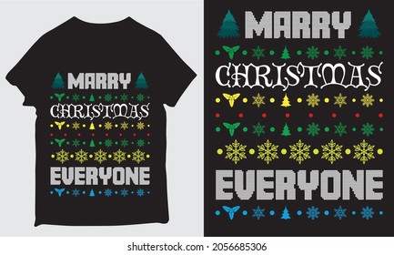 MERRY CHRISTMAS EVERYONE DESIGN VECTOR
