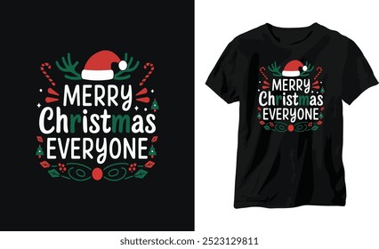 Merry Christmas Everyone t-shirt design, Merry Christmas Everyones t-shirts, Merry Christmas Everyone-shirt vector template design 