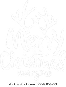 Merry Christmas Everyone Vector Text Design
