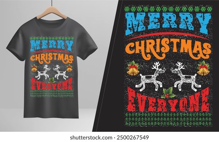 Merry Christmas Everyone Vector T-Shirt Design