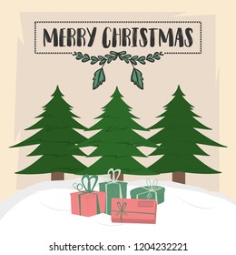 Merry Christmas Everyone, Vintage Background 