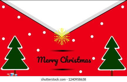 Merry Christmas Everyone, Vintage Background With Typography and Elements