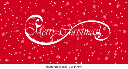 Merry Christmas. Falling snow background. Vector illustration with snowflakes. Winter snowing sky. Eps 10.