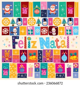 Merry Christmas Feliz Natal - portuguese - Portuguese greeting card