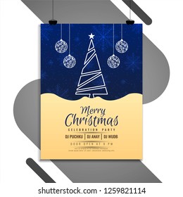 Merry Christmas festival celebration flyer template