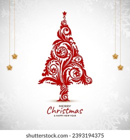 Merry Christmas festival celebration modern background design vector