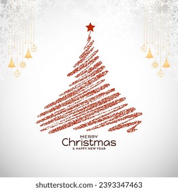 Merry Christmas festival celebration modern background design vector