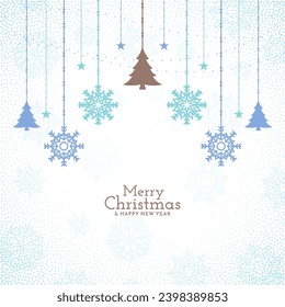 Merry Christmas festival decorative elegant greeting card vector