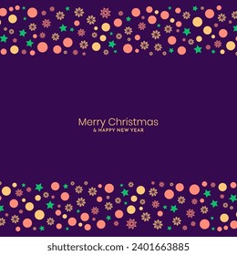 Merry Christmas festival decorative elegant greeting card vector