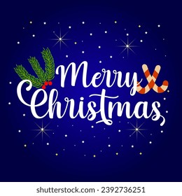 Merry Christmas festival Hand drawn illustration creative design, card vector