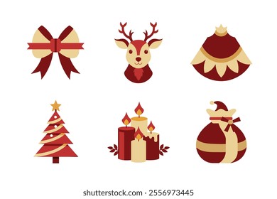 Merry Christmas festival vector elements art illustration bundle