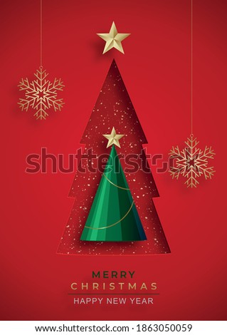Merry Christmas festive pattern with Christmas balls and snowflakes concept on color background for invitation card, Merry Christmas, Happy new Year, greeting cards, poster or web banner