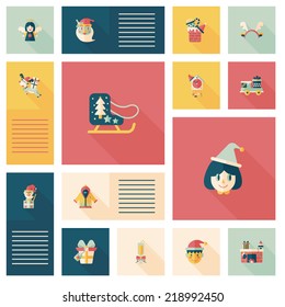 Merry Christmas flat app ui background,eps10