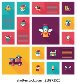 Merry Christmas flat app ui background,eps10