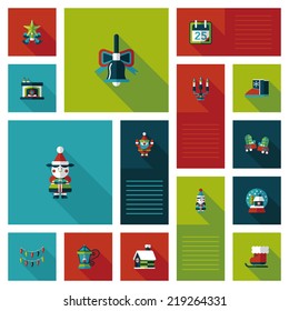 Merry Christmas flat app ui background,eps10