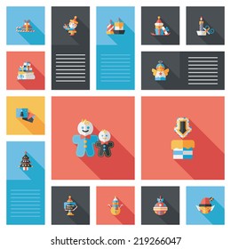 Merry Christmas flat app ui background,eps10