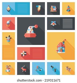 Merry Christmas flat app ui background,eps10