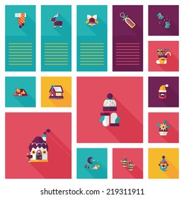 Merry Christmas flat app ui background,eps10