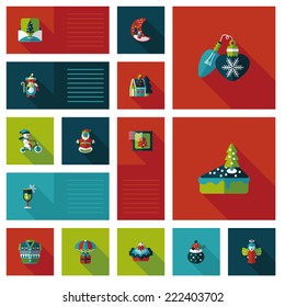 Merry Christmas flat app ui background