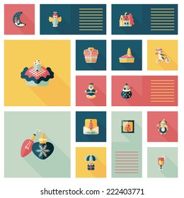 Merry Christmas flat app ui background
