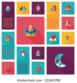 Merry Christmas flat app ui background